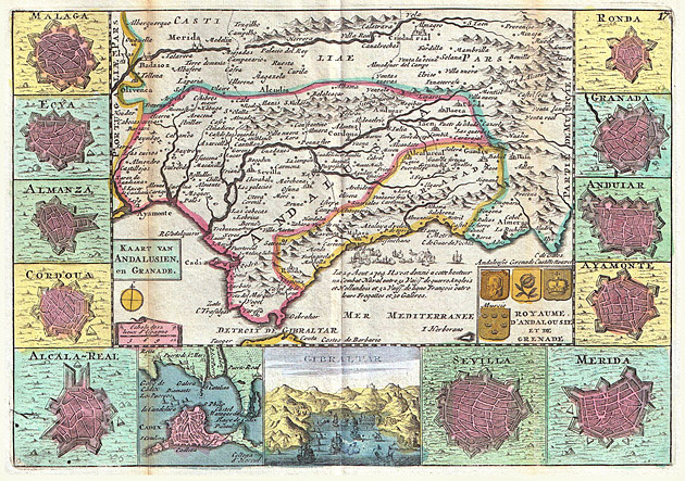 Andalusië Spanje 1747 De la Feuille