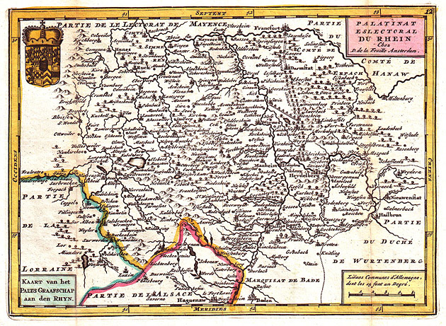 Rijnland Baden Würtemberg Mainz 1747 De la Feuille