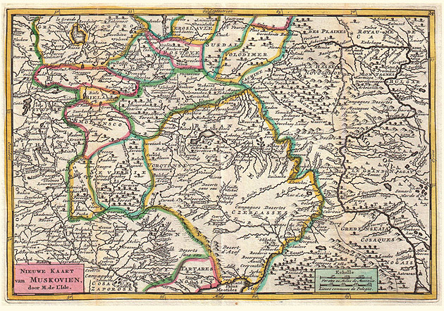 Rusland omgeving Moskou 1747 De la Feuille