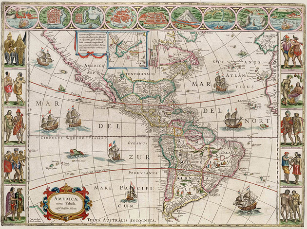 America 1649 Blaeu