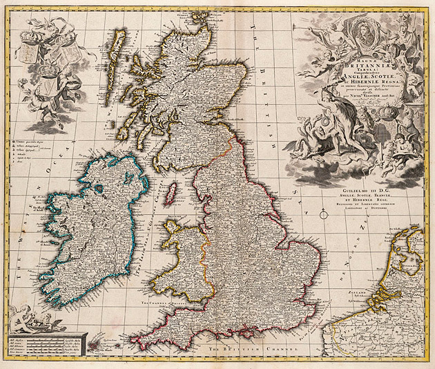 Groot Britannie + Ierland 1740 Visscher Ottens
