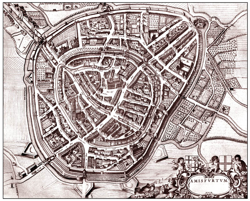 Amersfoort 1649 Blaeu zwartwit