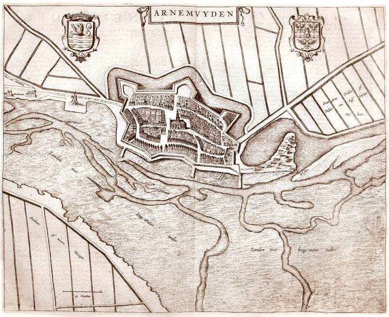 Arnemuiden 1649 Blaeu ongekleurd