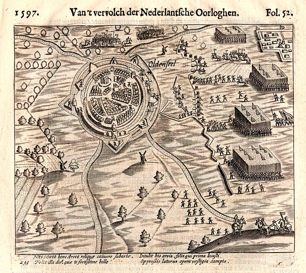 Oldenzaal 1597 inname door Maurits, Baudartius 1615