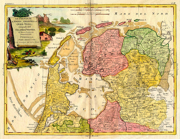 Ollanda Propria 1778 Frisia Groninga Overyssel