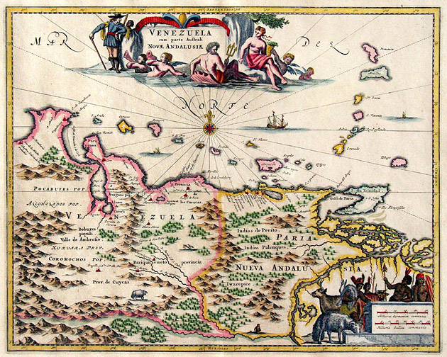 Venezuela + Antillen 1671 Arnoldus Montanus