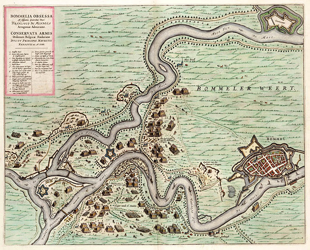 Zaltbommel 1649 Blaeu belegering 1599